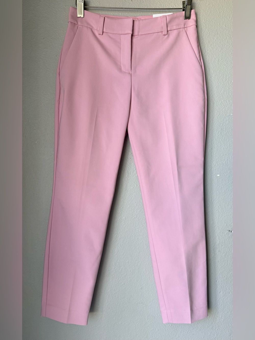 Express Columnist Ankle Mid Rise Tailored Pink Women’s Pants Size 0S Stretch NWT